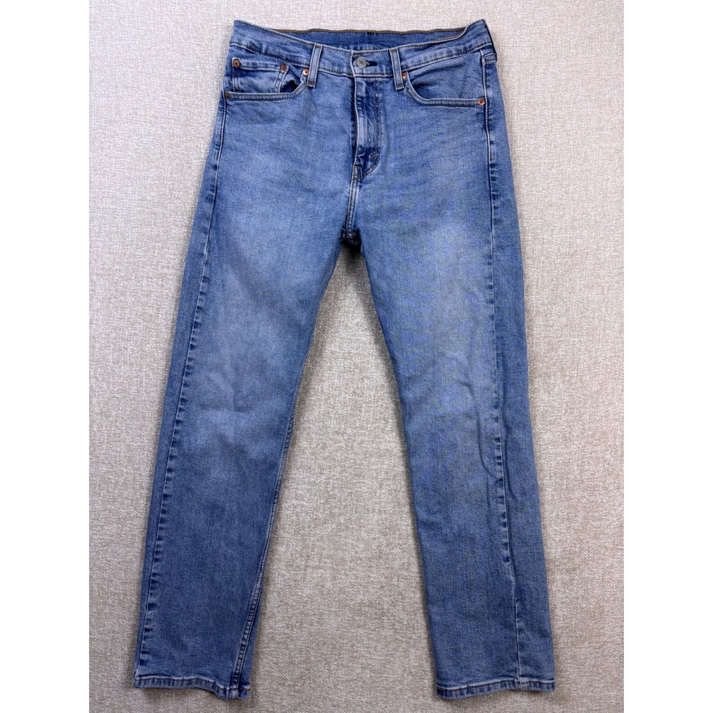 Levis 505 Regular Fit Jeans Mens 32x30 Medium Wash Blue Straight Leg Denim
